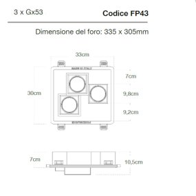 Spot encastré Lampadari Bartalini OBUC FP43 GX53 LED