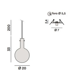 Lustre encastré Perenz AMPOLLA 8310 B LC 8029 B