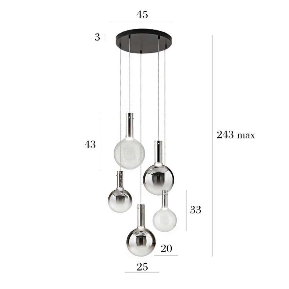 Lámpara de techo moderna Perenz AMPOLLA 8310 8312 8032 LED