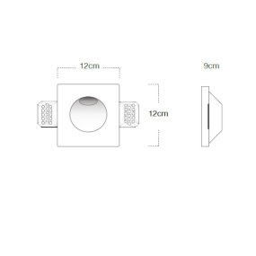 Treppenleuchte aus Gips Lampadari Bartalini OLEGNALEHCIM 036 GU10 LED