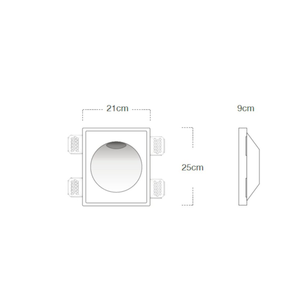 Treppenleuchte Lampadari Bartalini NIDOR 037 aus Gips GU10 LED Kronleuchter