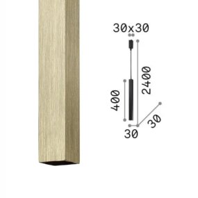 Ideal Lux ULTRATHIN 339740 Messing LED Parallelepiped Kronleuchter