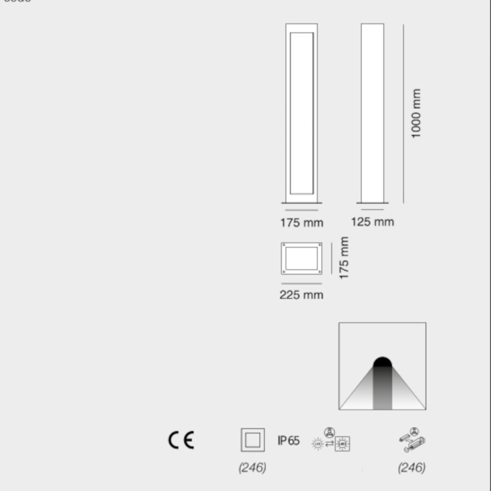 Belfiore MONO 1113A 396 30246 LED moderne Straßenlaterne