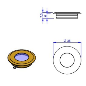 Spot encastré LL-VISSA intérieur rond moderne piétonnable LED IP44