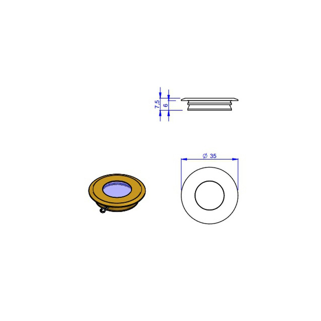 Faretto incasso LL-VISSA tondo moderno calpestabile interno LED IP44