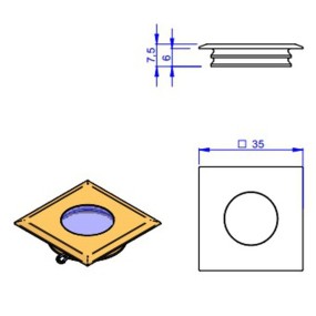 Faretto incasso LL-VISSA quadrato moderno calpestabile interno LED IP44