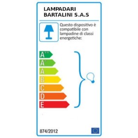 Sospensione BA-MINASOP 1 luce 30 calata ottone vetro interno E27 IP20