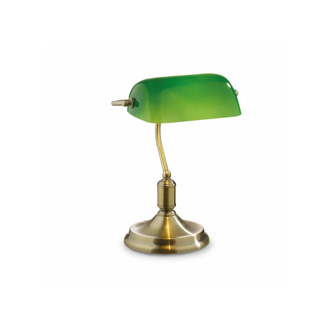 Abat-jour ID-LAWYER TL1 E27 vetro verde metallo classica lampada tavolo interno IP20