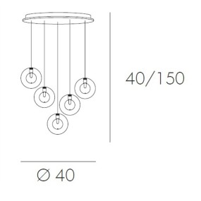 Lampadario WILLOW 1098 S5 Top Light