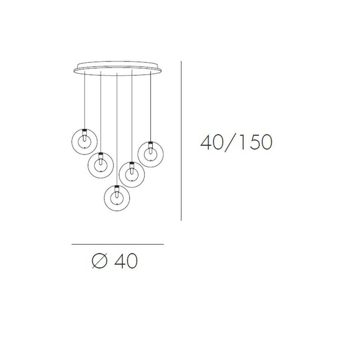 Lampadario WILLOW 1098 S5 Top Light