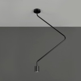Forlight Giro Lampe à toit de salle de bain avec IP44 pour l'ampoule E14 en  sphère. Plafond de plafond noir