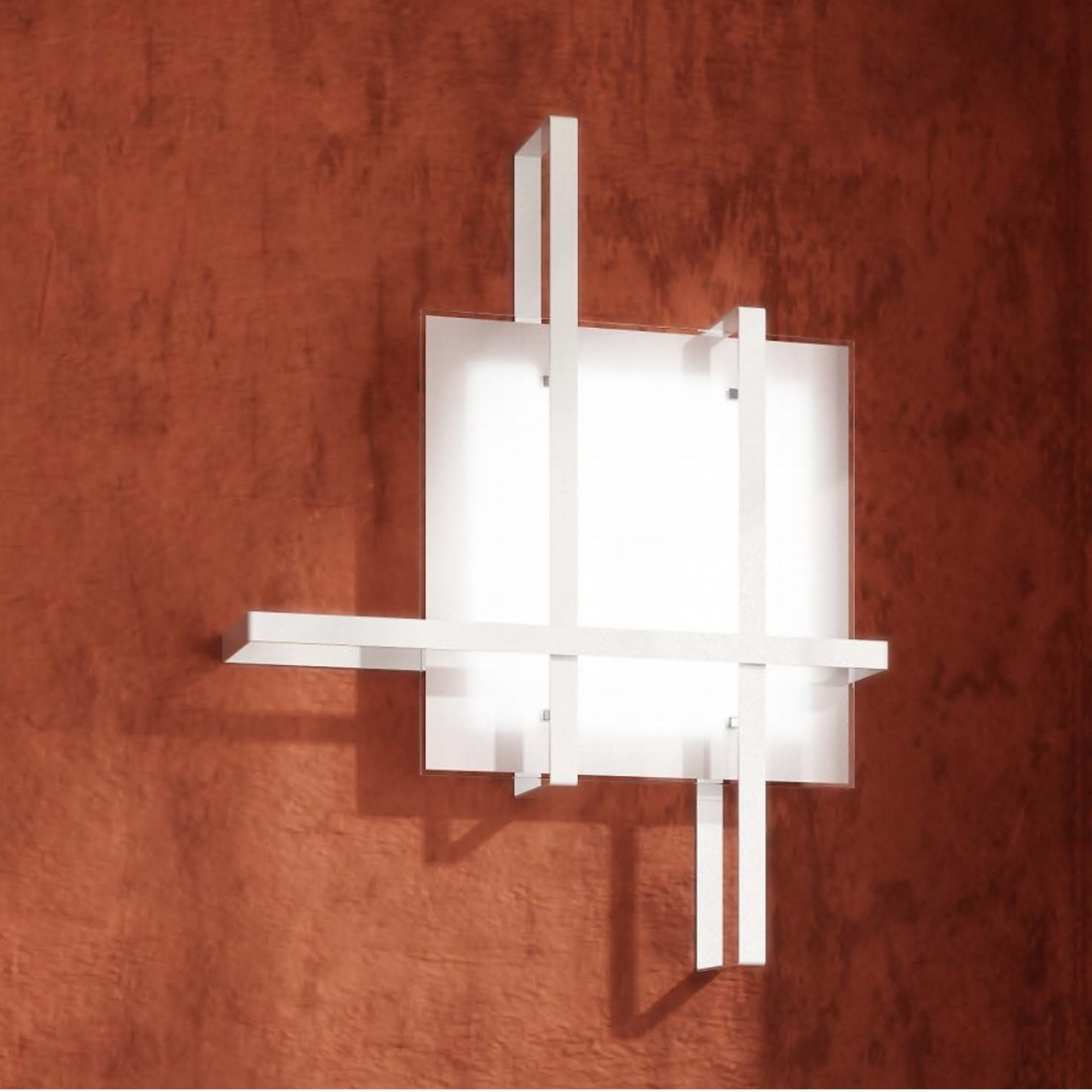 Plafoniera TP-CROSS 1106 70 E27 60W lampada soffitto moderno vetro metallo