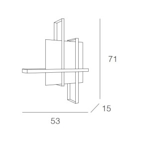 Plafoniera TP-CROSS 1106 70 E27 60W lampada soffitto moderno vetro metallo