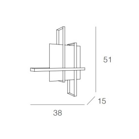 Plafoniera TP-CROSS 1106 50 E27 60W lampada soffitto moderno vetro metallo