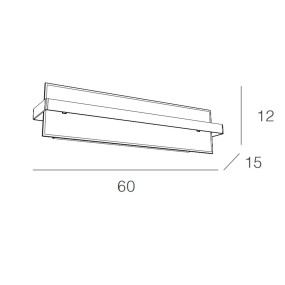 Applique TP-CROSS 1106 AG E27 60W moderna lampada parete vetro metallo