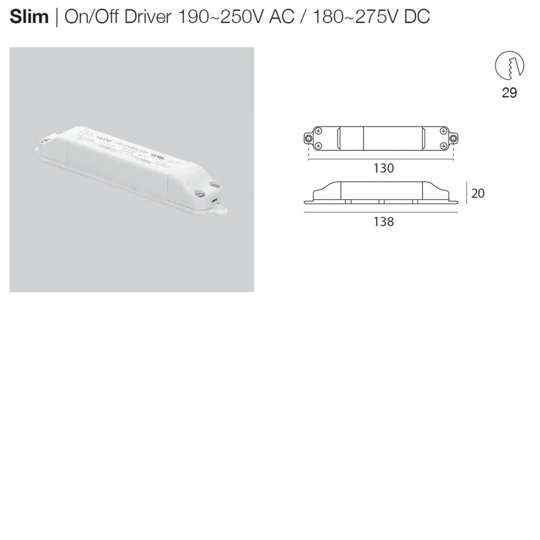 Alimentatore LL-QUARA 89147 diver interno IP40