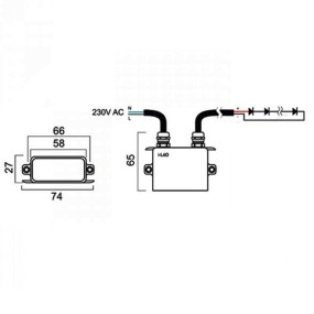 Alimentatore LL-SUB 89423 driver 500mA IP67