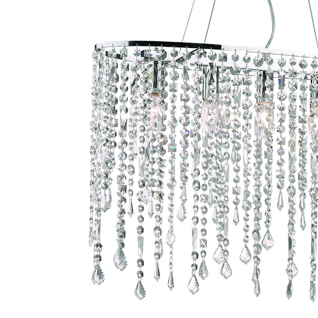 Lustre ID-RAIN CLEAR SP5 E14 suspension en cristal transparent intérieur moderne IP20