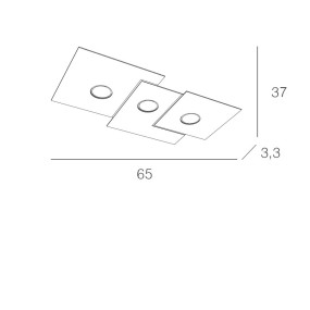 Plafonnier TP-PLATE 1129 PL3 R 27W Gx53 Plafonnier LED moderne en métal blanc