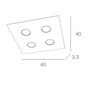 Plafoniera AREA 1127 PL4 Top Light