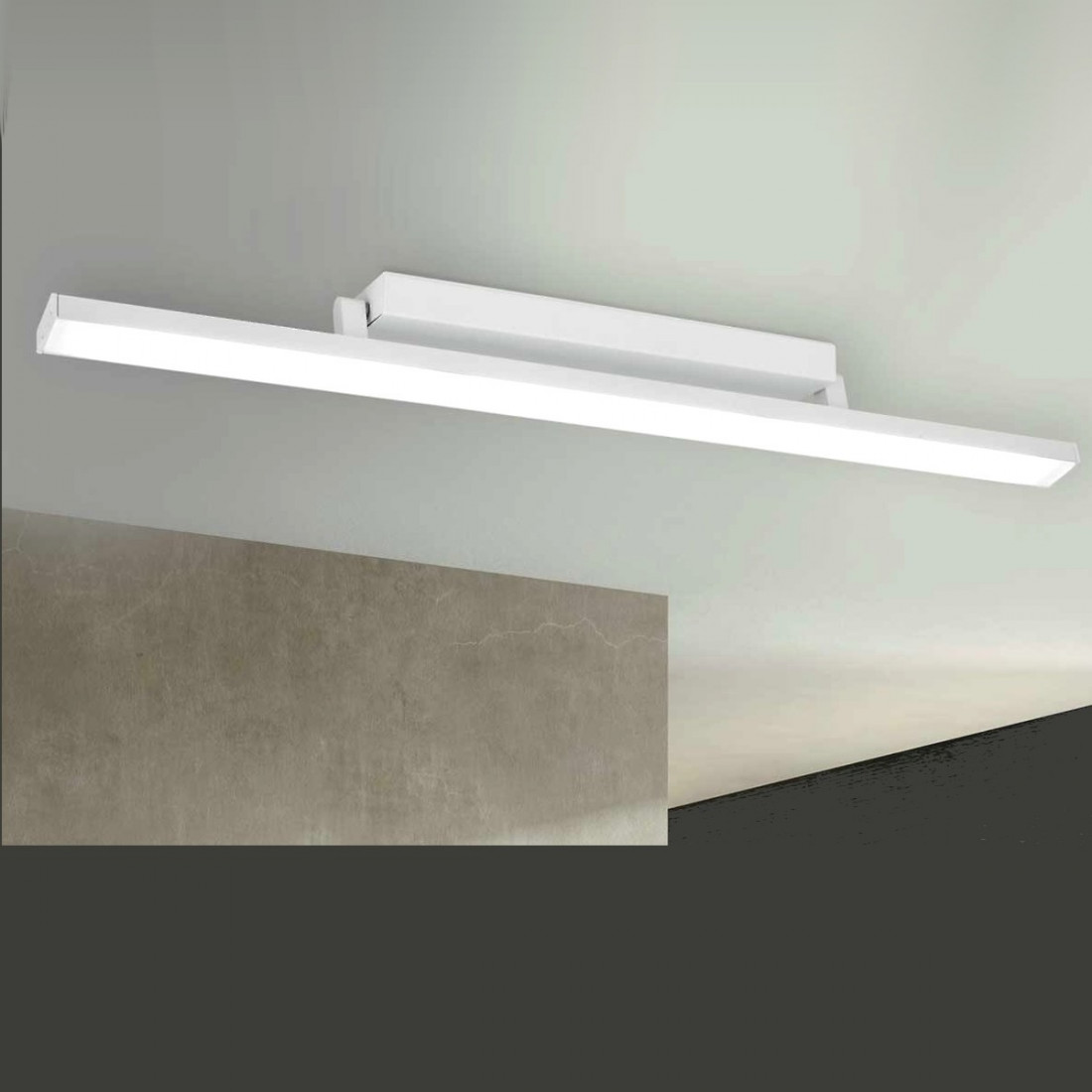 Plafoniera LM-LINEAR 3099 64W Led 118cm orientabile acciaio alluminio modulo scheda integrato lampada soffitto dimmerabile IP40