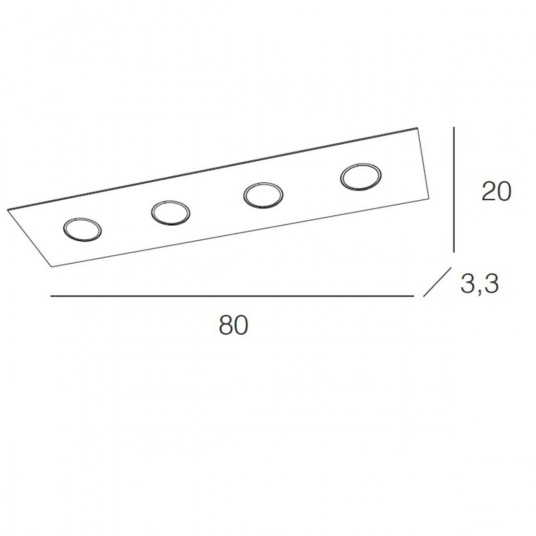 Plafoniera AREA 1127 PL4 R Top Light