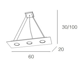 Lampadario AREA 1127 S3 R Top Light