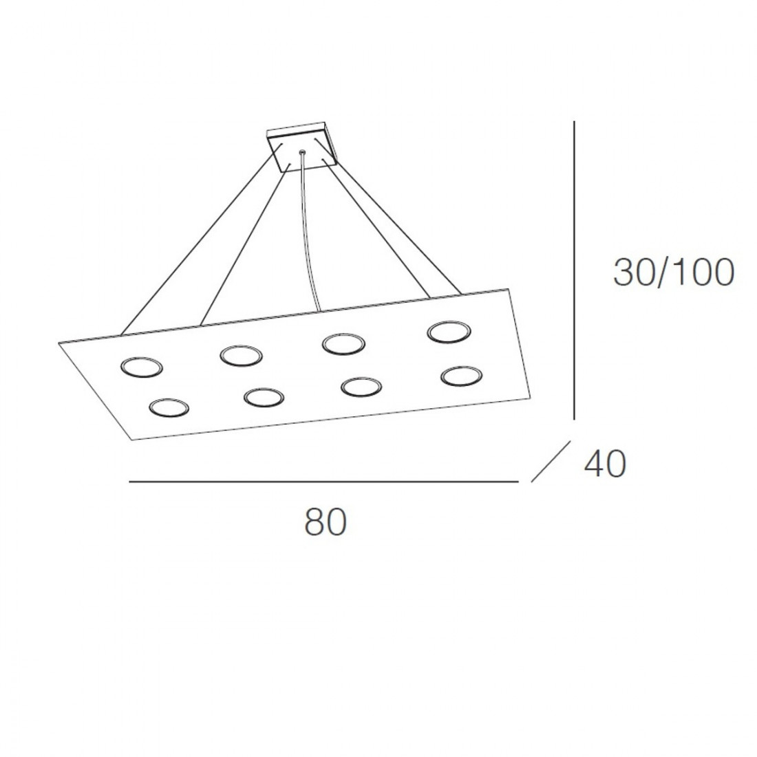 Lampadario AREA 1127 S8 R Top Light