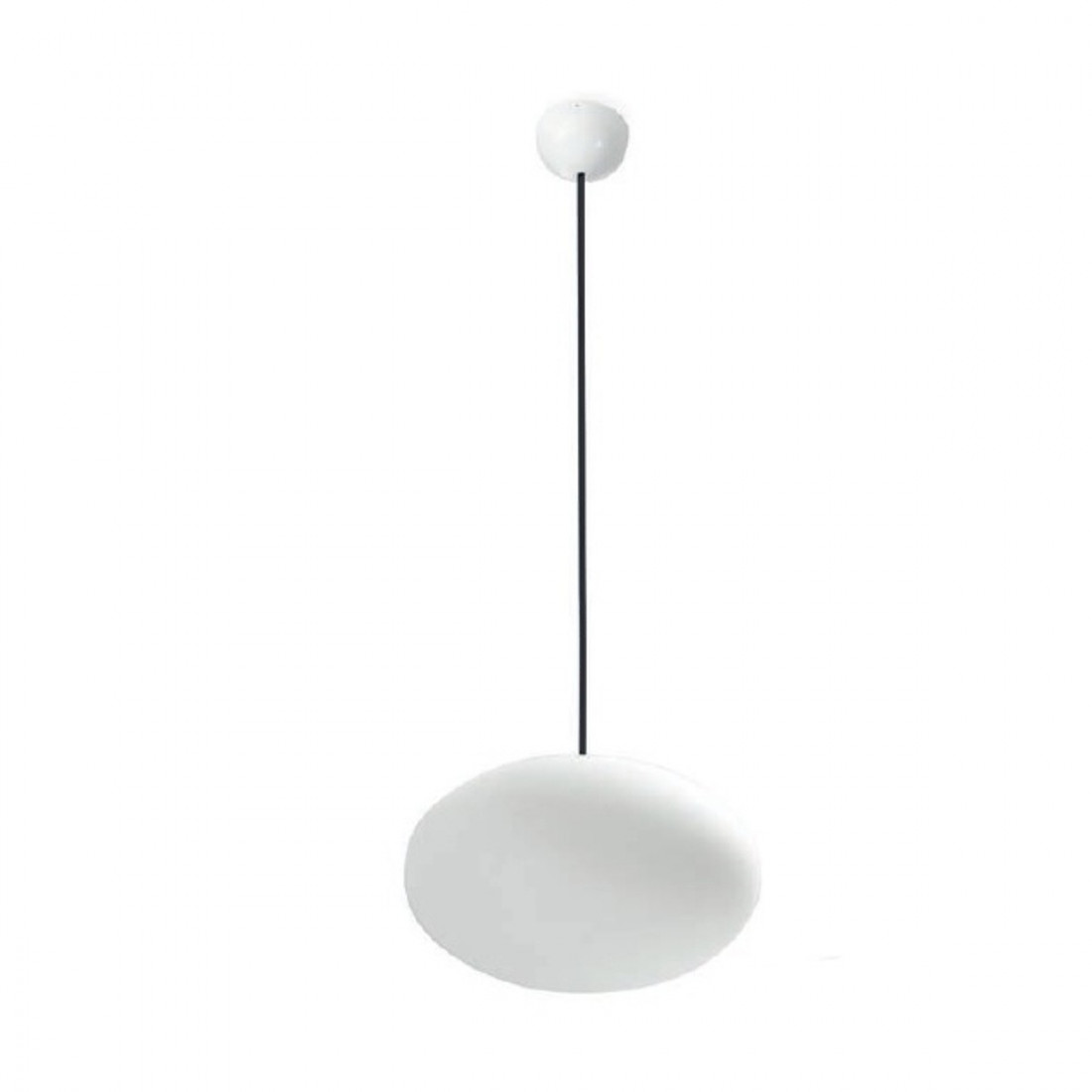 Sospensione LL-OH SMASH E27 38cm esterno polietilene bianca lampadario ellisse moderna IP65