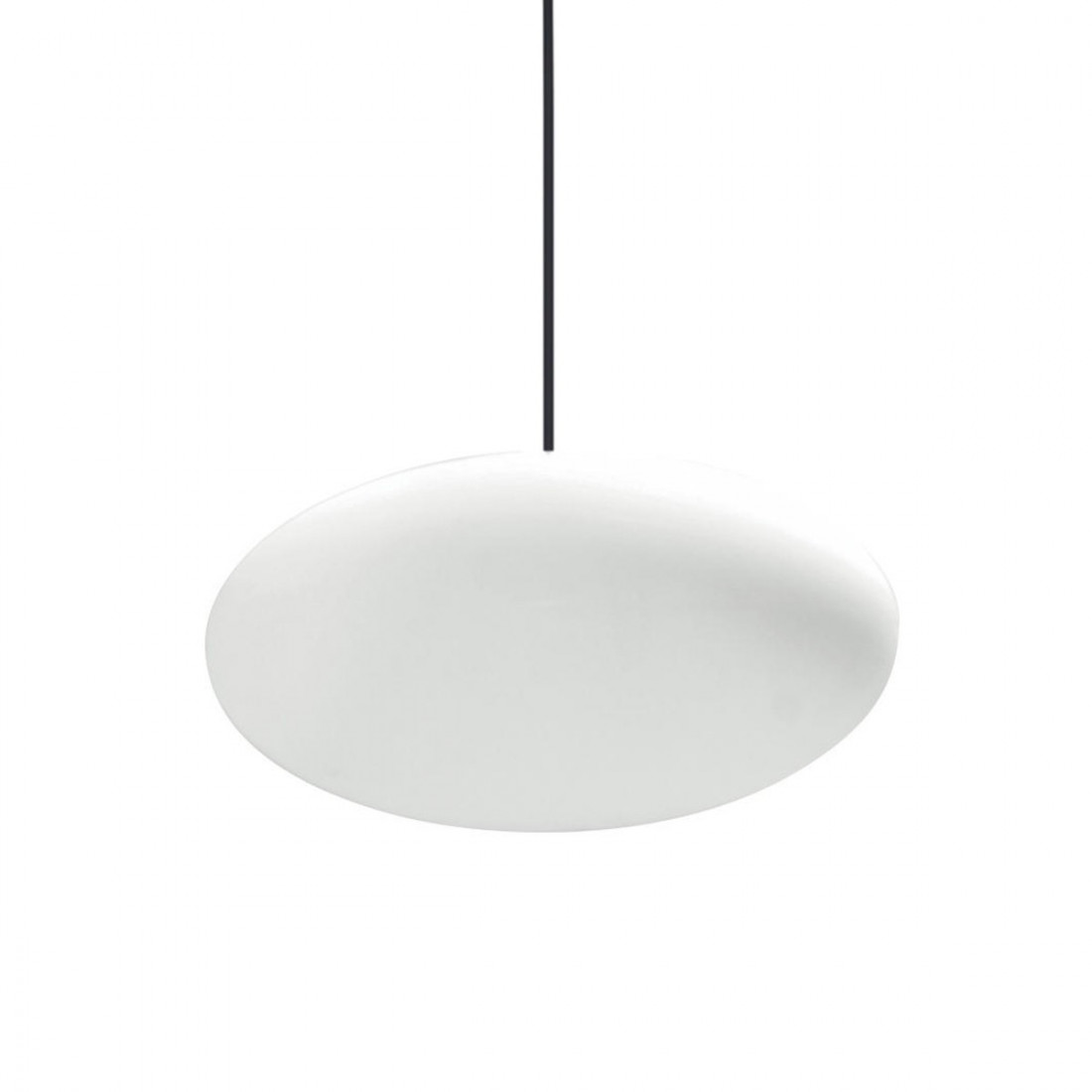 Sospensione LL-OH SMASH E27 38cm esterno polietilene bianca lampadario ellisse moderna IP65