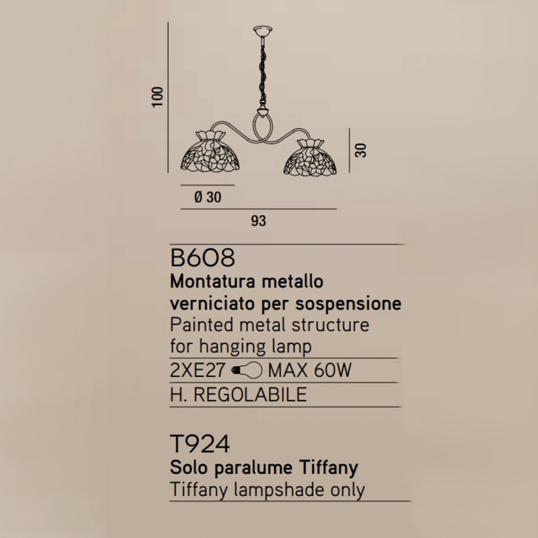 Bilanciere FRUIT B608 + T924 Perenz illumina