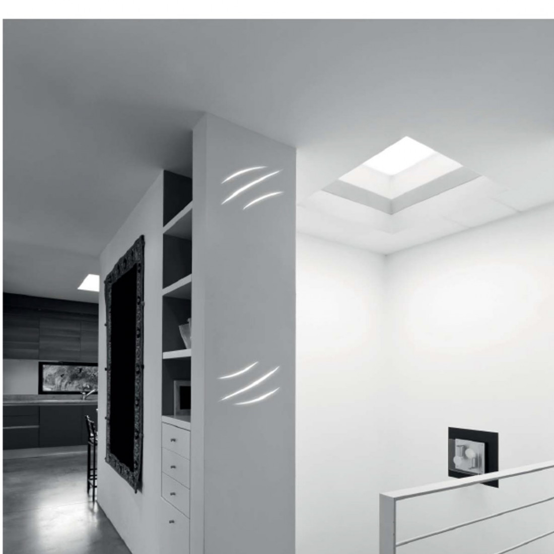 Plafoniera BF-8881 81 40CM E27 LED 9010 Belfiore gesso vetro tondo soffitto  parete dipingere interno
