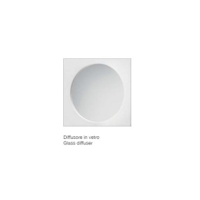 Faretto incasso BF-4177 GU10 gesso bianco verniciabile quadrato vetro soffitto cartongesso muro interno IP20