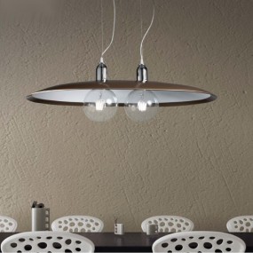 Sospensione SV-HORN COLOR 5521 E27 LED 69CM ovale vetro colorato lucido lampadario moderno interno