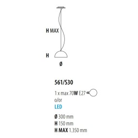 Lampadario DUNE 561 S 30 Fratelli Braga