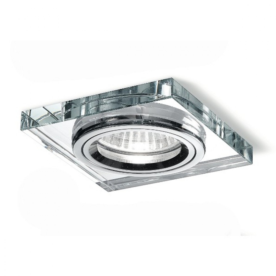 Spot encastré GE-GFA32 GFA321 GU10 LED miroir en verre carré à l'intérieur IP20