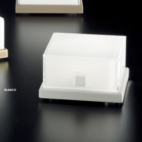 Abat-jour FB-CANDY 2118 L 13W LED 1200LM dimmerabile vetro metallo lampada tavolo comodino moderna quadrata interno