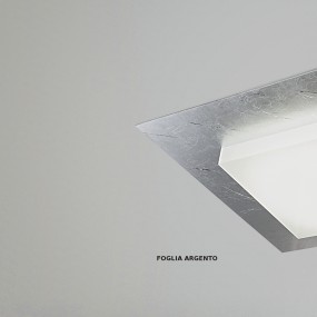 Plafoniera FB-CANDY 2118 PL55 30W LED 3300LM vetro metallo lampada soffitto moderna quadrata interno