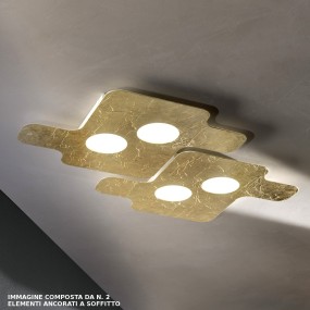 Plafoniera FB-PUZZLE 2111 PL50 30W LED 2700LM metallo luce diffusa lampada soffitto parete moderna camerette interno