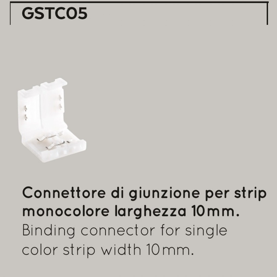 Accessorio GE-GSTC05 connettore strisce led giunsione interno IP20