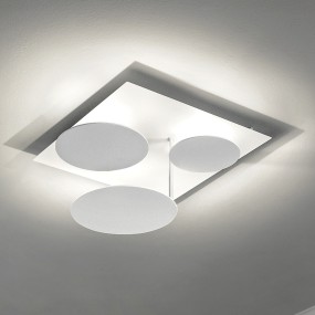 Plafoniera FB-ROTARY 2116 PL50 45W LED 4050LM cerchi orientabili metallo lampada soffitto moderna tonda interno