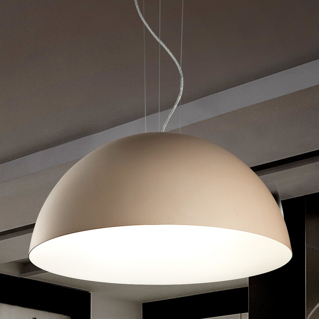 Lampadario FB-DUNE 561 S E27 LED 50cm cupola moderna lampadario metallo interno E27