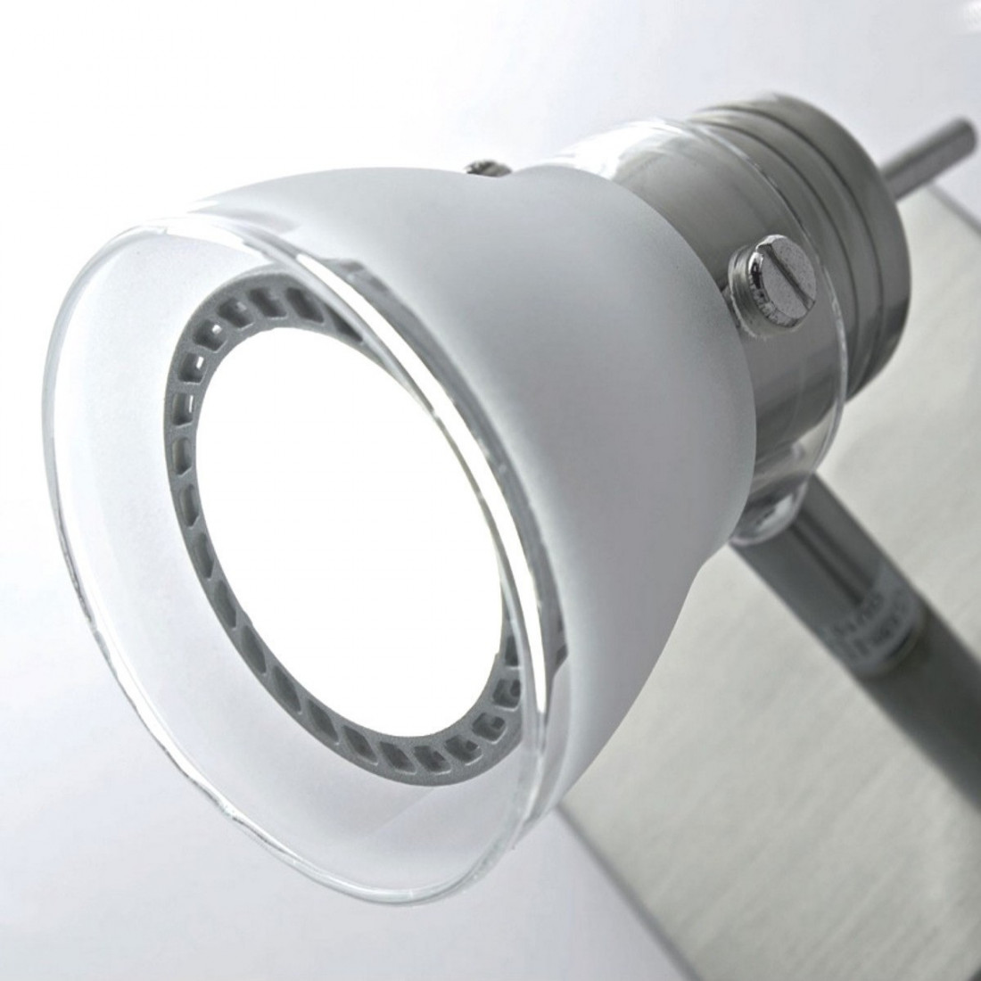 IL-APOLLO GU10 Spot LED 7W nickel brossé métal moderne spot en verre