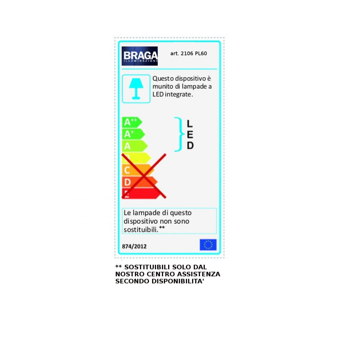 Plafoniera PIANETA 2106 PL60 Fratelli Braga