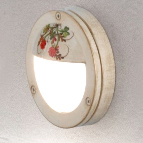 Applique FE-BRINDISI A500 AP G9 LED IP44 esterno alluminio decorato artigianale lampada parete tonda