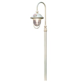 Lampadaire extérieur FE-BARI A303 TE E27 LED IP43 décoré en aluminium vieilli lanterne lampadaire extérieur