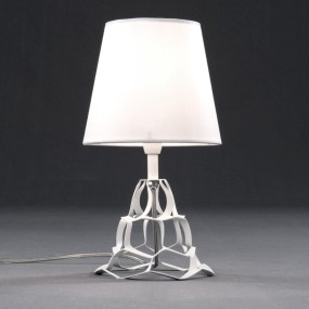 Ab-jour SN-ANAIS 1045 H30 E14 LED métal blanc bronze abat-jour lampe lampe table de chevet table intérieur moderne