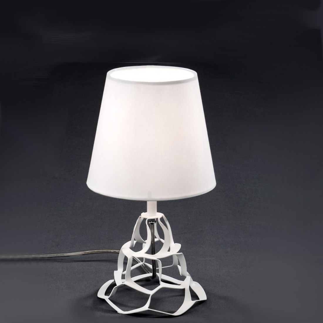 Ab-jour SN-ANAIS 1045 H30 E14 LED métal blanc bronze abat-jour lampe lampe table de chevet table intérieur moderne