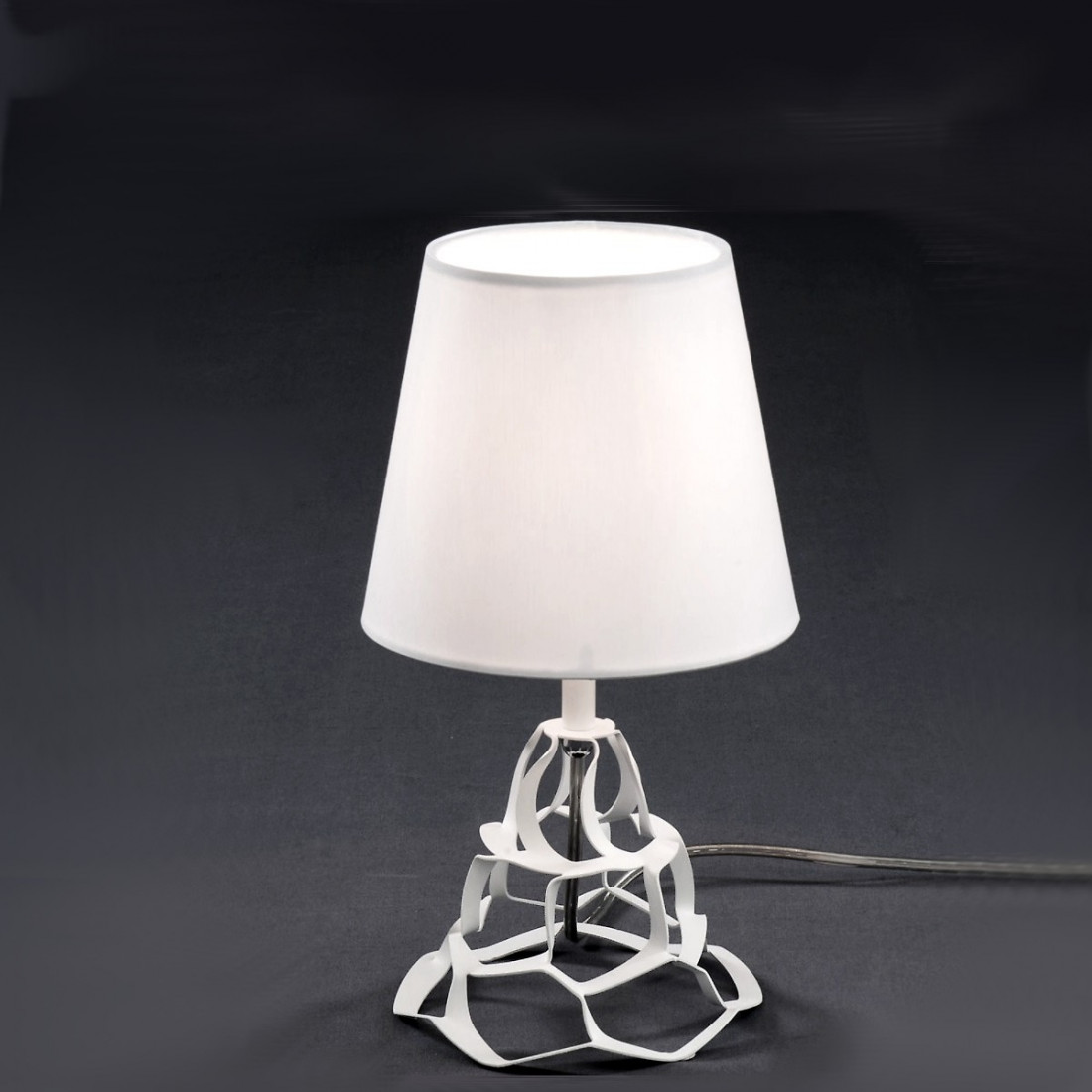 Ab-jour SN-ANAIS 1045 H30 E14 LED métal blanc bronze abat-jour lampe lampe table de chevet table intérieur moderne