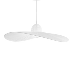 Sospensione ID-MADAME SP1 E27 LED metallo bianco nero opaco lampadario moderno sombrero interno